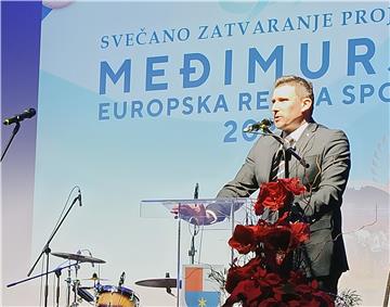 Spuštena zastava "Međimurje - Europska regija sporta 2022."