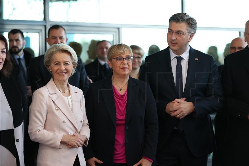 Plenković, von der Leyen i Pirc Musar susreli se na Bregani