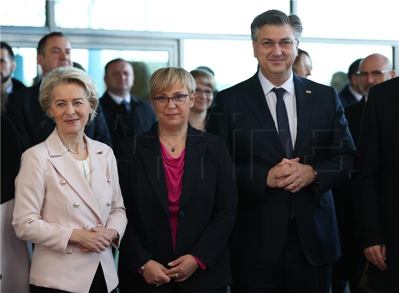 Plenković, von der Leyen i Pirc Musar susreli se na Bregani