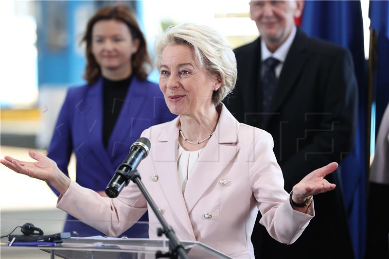 Von der Leyen: Hrvatski ulazak u šengen i eurozonu simbol novih početaka