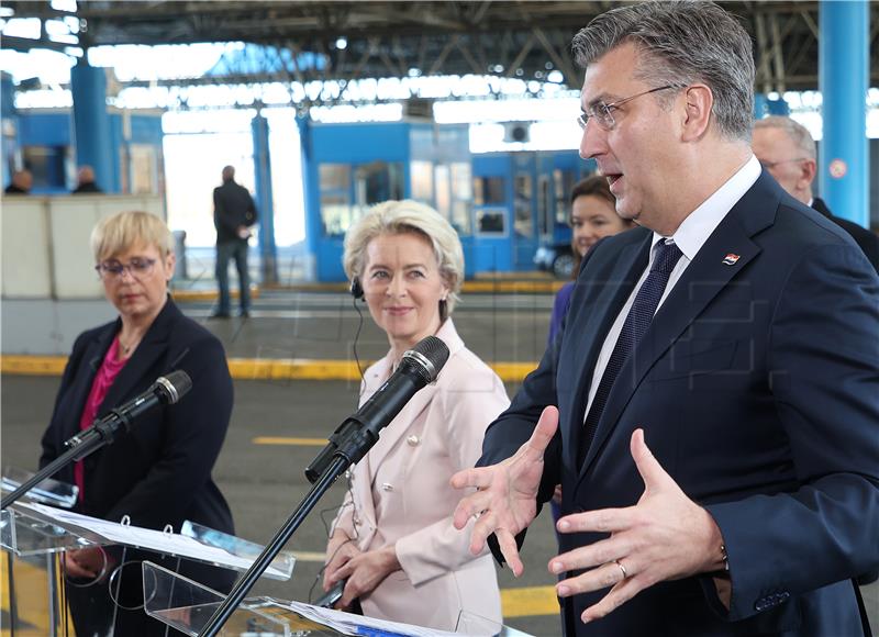 Plenković, von der Leyen i Pirc Musar susreli se na Bregani