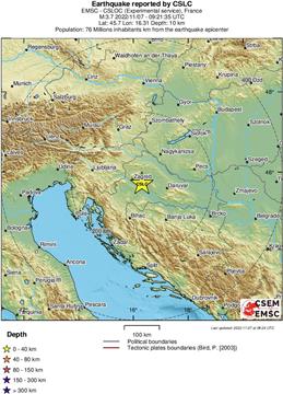 EMSC: Potres magnitude 2,7, epicentar pored Zagreba