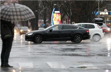 Kiša i susnježica u Zagrebu