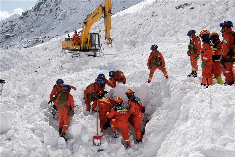 CHINA TIBET NYINGCHI AVALANCHE RESCUE