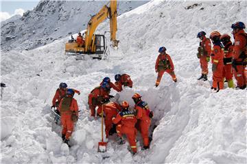 CHINA TIBET NYINGCHI AVALANCHE RESCUE