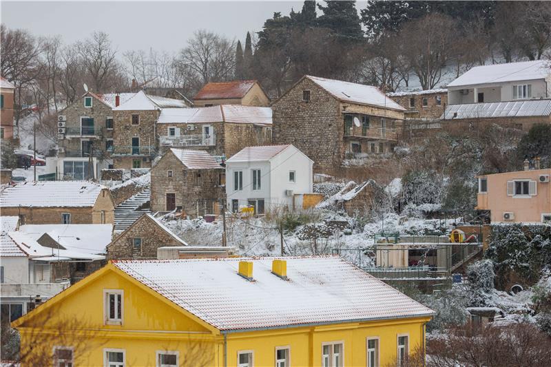 Snježni pokrivač na Klisu