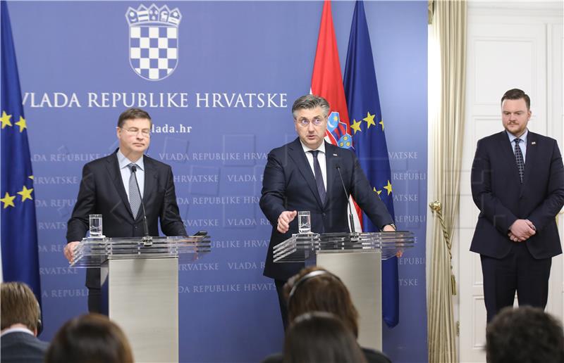 Plenković primio Valdisa Dombrovskisa