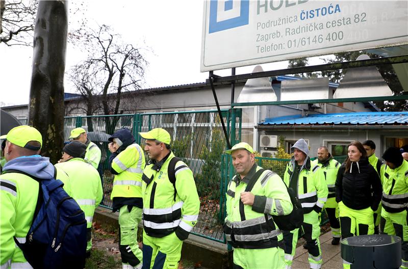 Zagreb: Nastavljen štrajk radnika Čistoće 