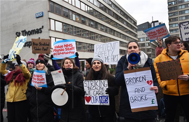 BRITAIN NHS PHYSIOTHERAPISTS STRIKE