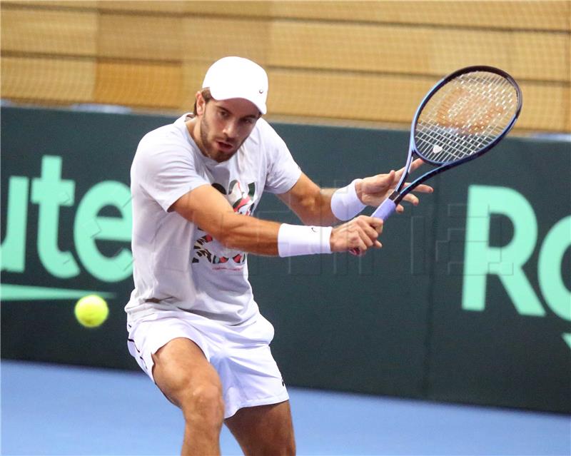 Rijeka: Trening hrvatske Davis Cup reprezentacije