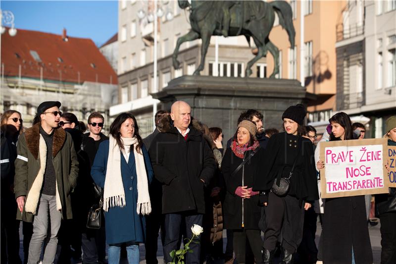 Kontraprosvjed u organizaciji Ženske mreže Hrvatske