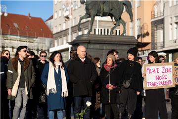 Kontraprosvjed u organizaciji Ženske mreže Hrvatske