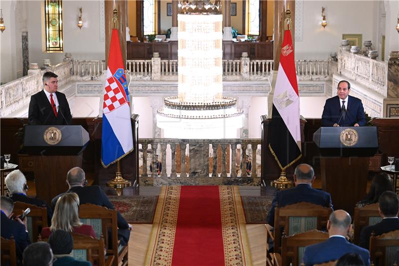 Milanović offers Egypt Croatia's tourism expertise, defence products and ports