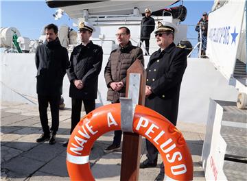 Italian Coast Guard ship visiting Rijeka