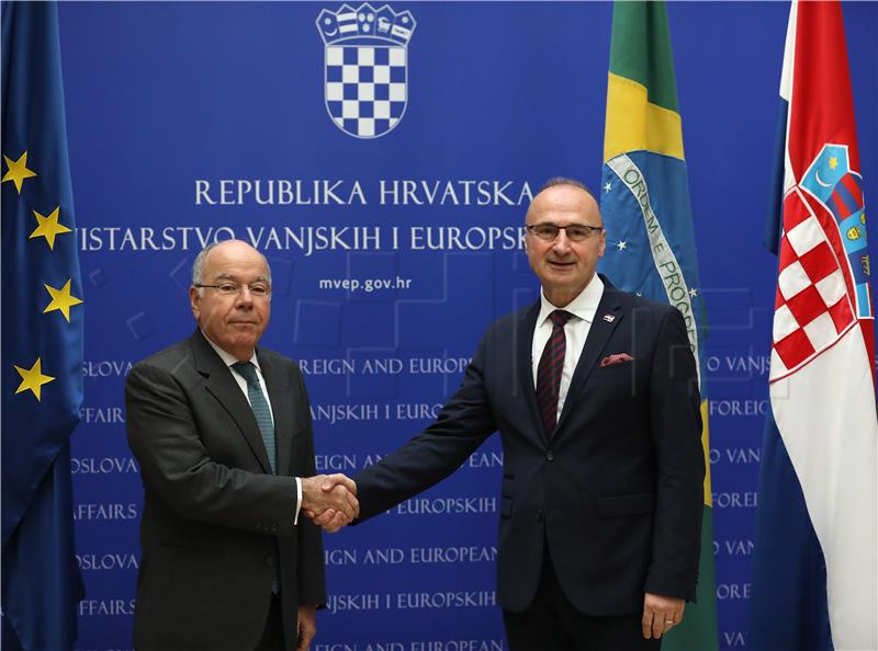 Croatian and Brazilian foreign ministers express satisfaction with bilateral ties