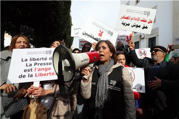 TUNISIA MEDIA PROTEST