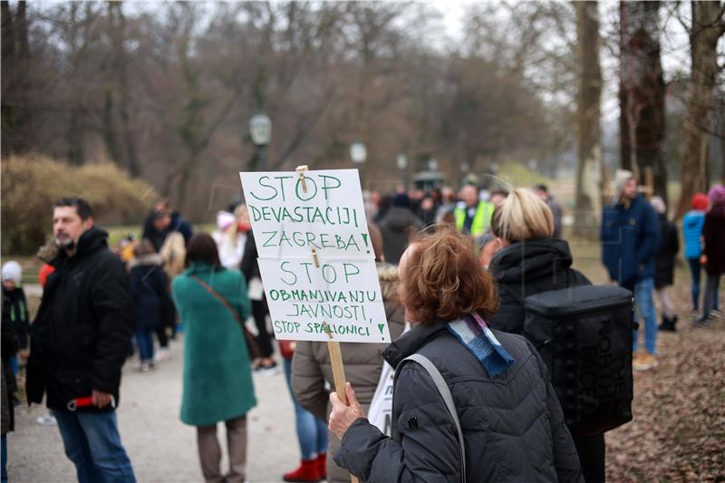 Prosvjed protiv izgradnje spalionice Rebro - KBC Zagreb