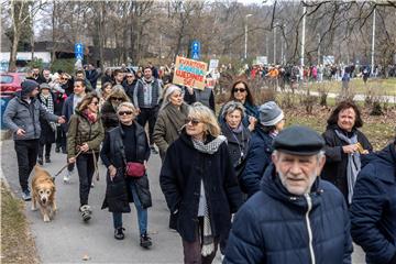 Prosvjed protiv izgradnje spalionice Rebro - KBC Zagreb