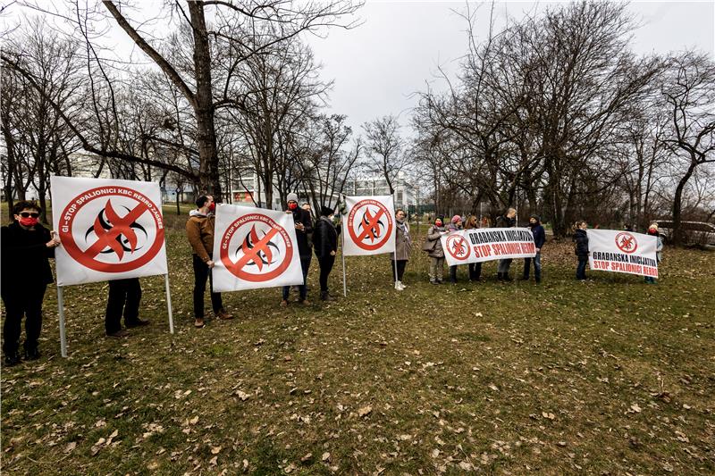 Prosvjed protiv izgradnje spalionice Rebro - KBC Zagreb