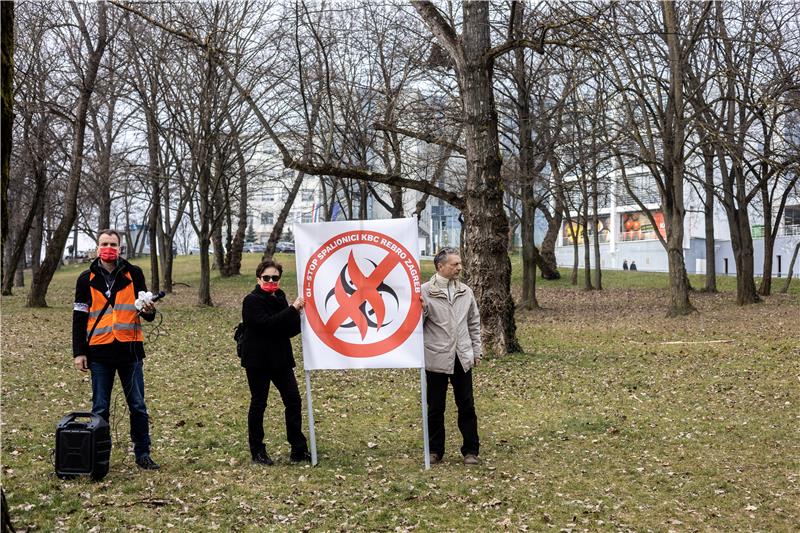 Prosvjed protiv izgradnje spalionice Rebro - KBC Zagreb