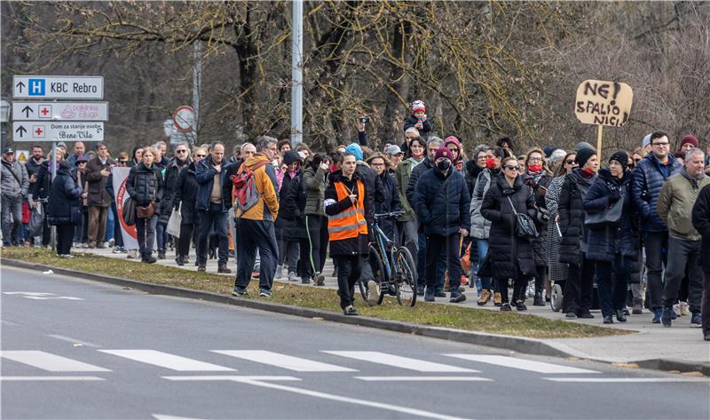 Prosvjed protiv izgradnje spalionice Rebro - KBC Zagreb