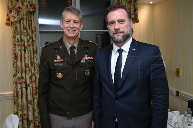 Croatian defence minister meets with US National Guard Bureau chief