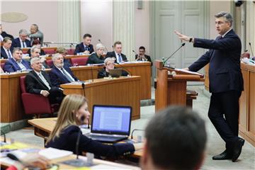 Obraćanje premijera Plenkovića zastupnicima u Saboru