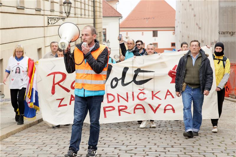 Prosvjed Inicijative zajednice Wolt dostavljača