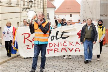 Prosvjed Inicijative zajednice Wolt dostavljača