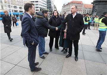 Prosvjed Inicijative zajednice Wolt dostavljača