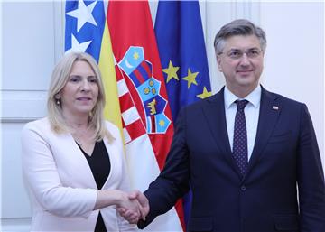 Plenković prenio Cvijanović potporu na europskom putu BiH