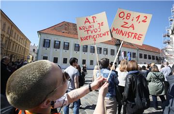 Prosvjed samostalnih umjetnika za veći mirovinski koeficijent