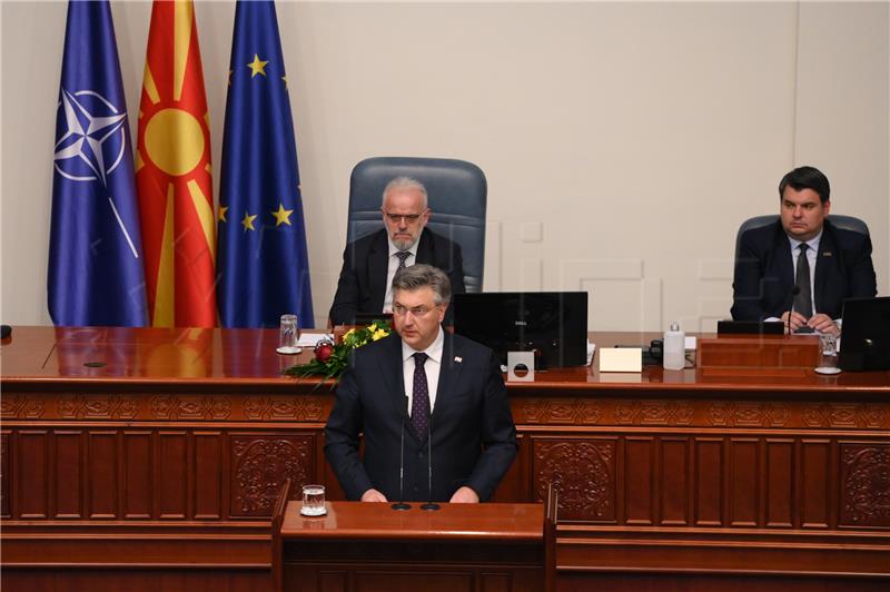 Plenković calls on North Macedonia to make additional efforts on its EU journey