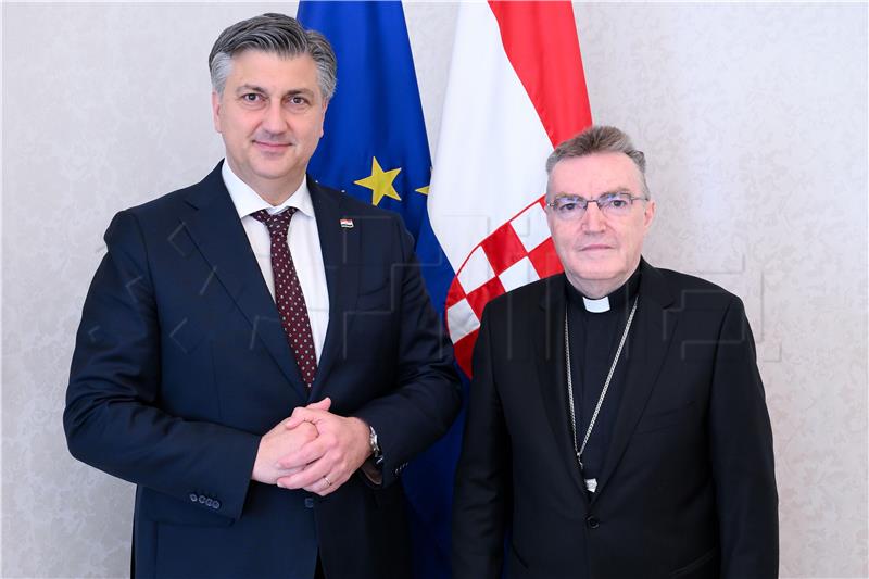 PM Plenković, Cardinal Bozanić meet