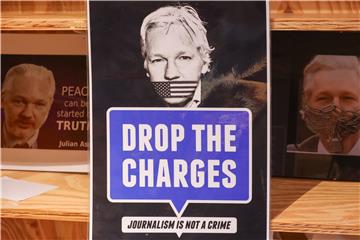 BELGIUM FREE JULIAN ASSANGE PROTEST