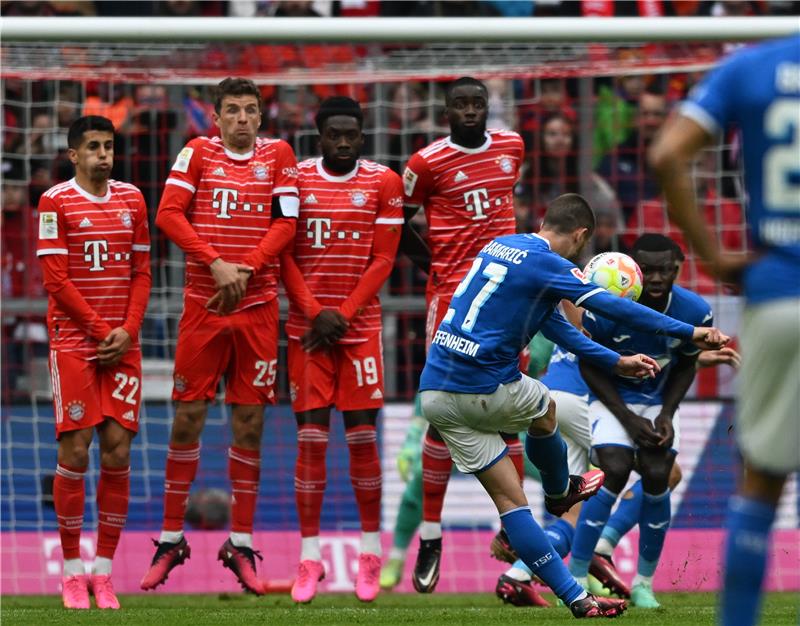 Bundesliga: Bayern - Hoffenheim 1-1, Kramarić zabio iz slobodnog udarca