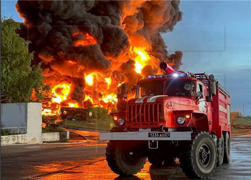 CRIMEA OIL DEPOT FIRE