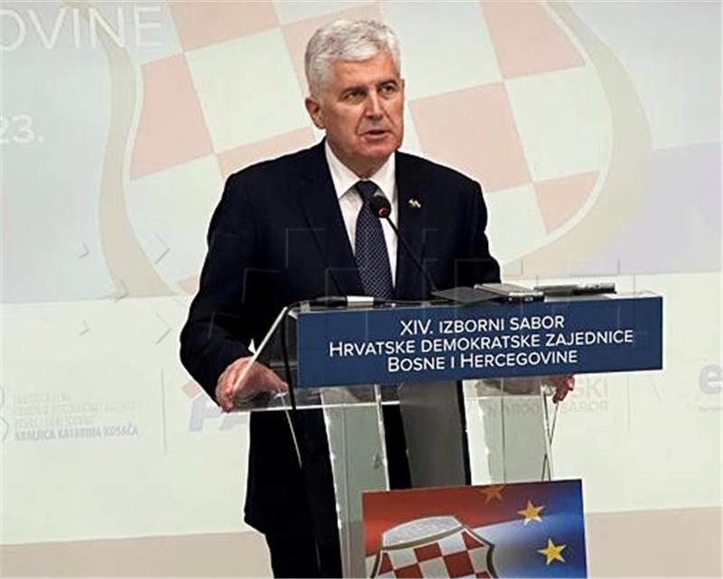 Dragan Čović re-elected leader of Bosnia's HDZ party