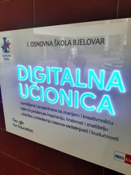 U Prvoj osnovnoj školi Bjelovar otvorena prva digitalna učionica u Hrvatskoj