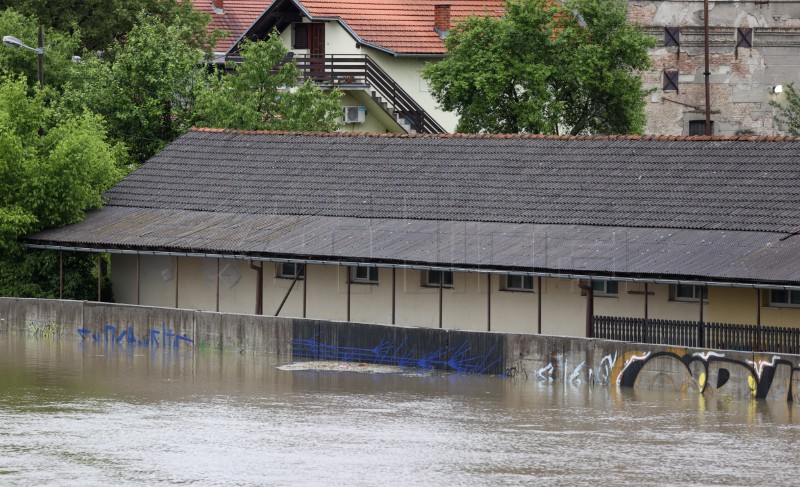 Visok vodostaj Kupe u Karlovcu