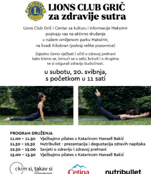 LIONS KLUB GRIČ ZA ZDRAVIJE SUTRA