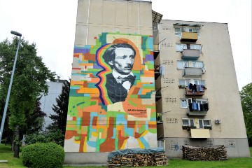 U Karlovcu izrađen mural s likom Teslinog profesora Martina Sekulića