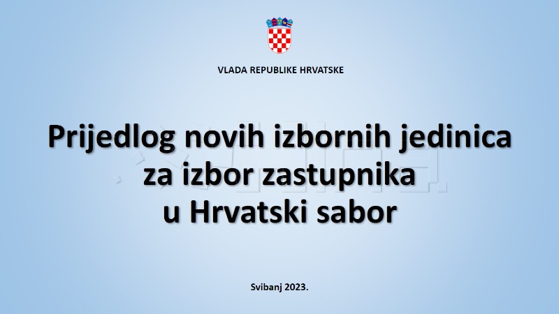 Prijedlog novih izbornih jedinica