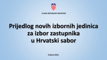 Prijedlog novih izbornih jedinica