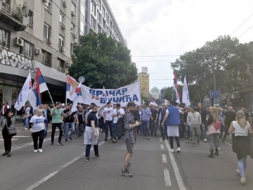 Beograd: Pripreme za skup Vučićevih pristaša "Srbija nade"