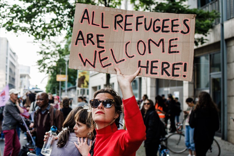 GERMANY ASYLUM PROTEST