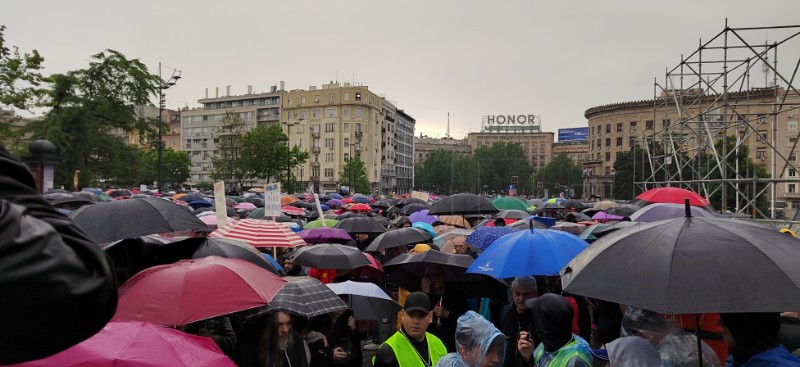 Beograd: Četvrti svibanjski prosvjed "Srbija protiv nasilja"