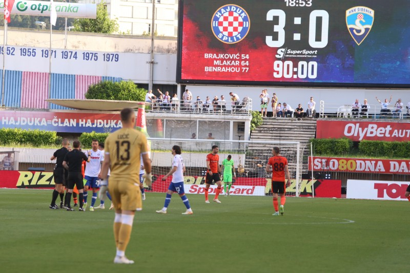 HNL: Hajduk - Šibenik 3-0, oproštaj Danijela Subašića