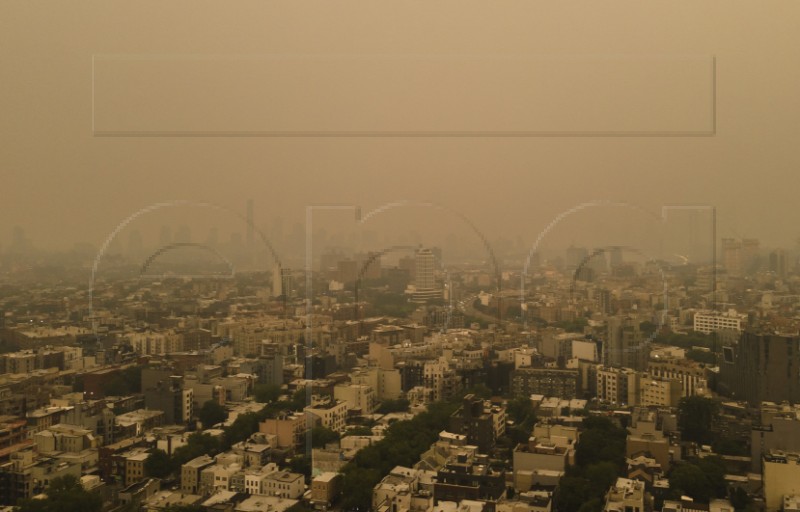 USA NEW YORK SMOKE FROM CANADIAN WILDFIRES