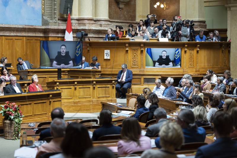 SWITZERLAND PARLIAMENT UKRAINE ZELENSKY